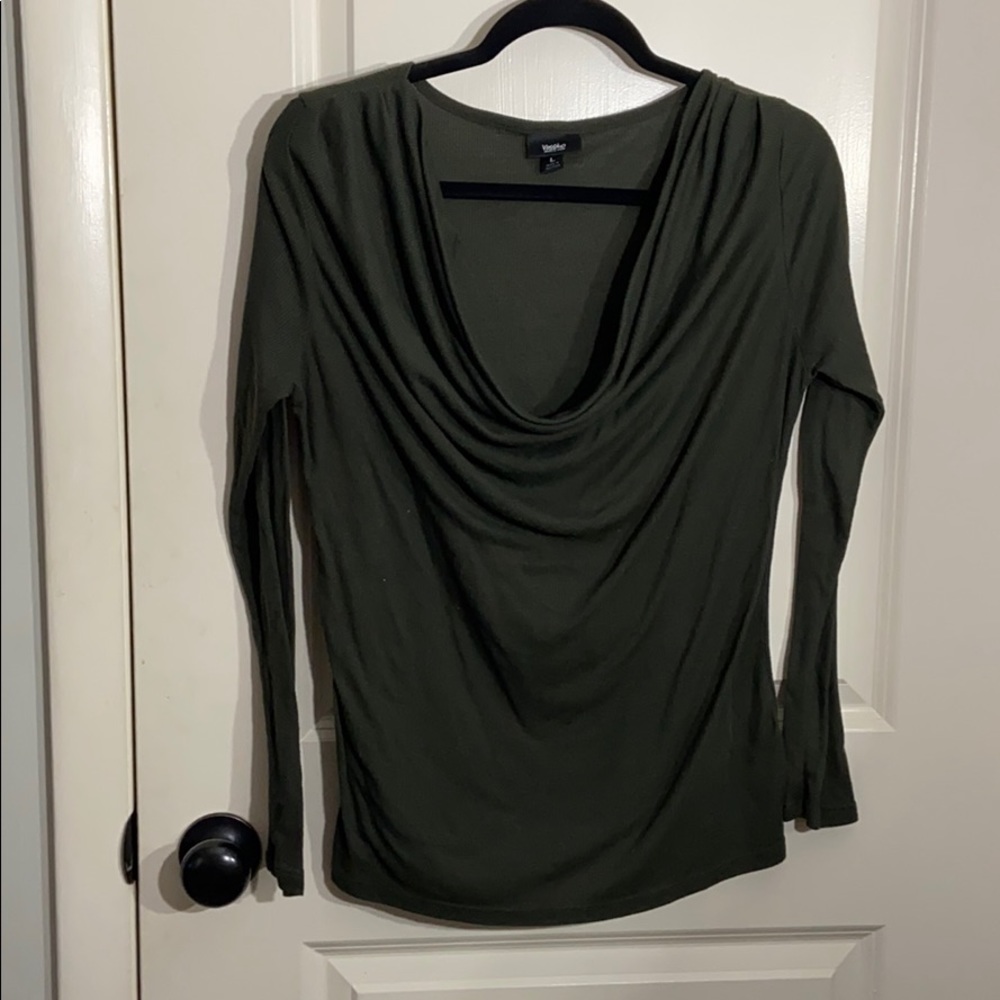 Mossimo Scoop neck ribbed shirt large